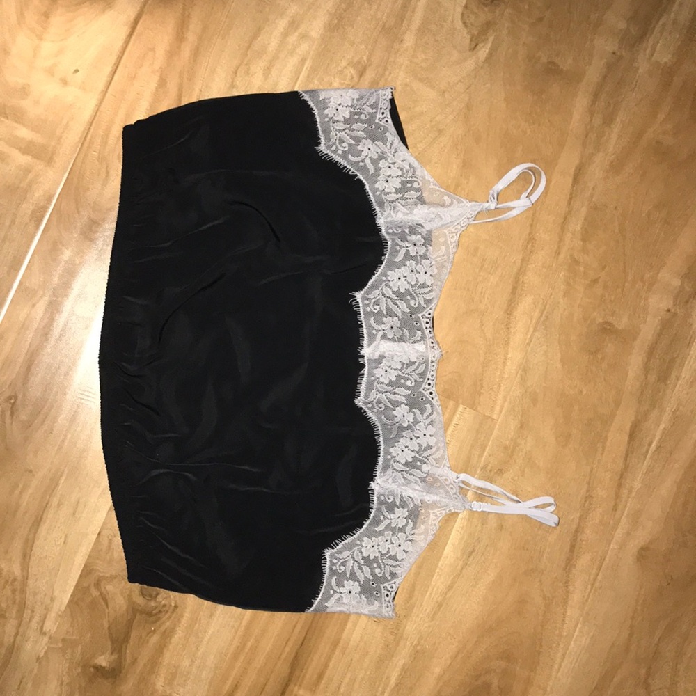 Black and Grey Lace Free People Tank Top